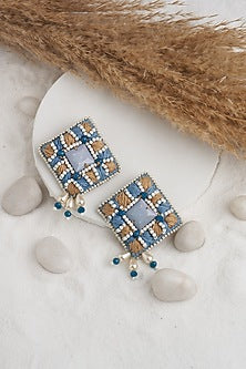 Blue Semi Precious Stone Drop Earrings