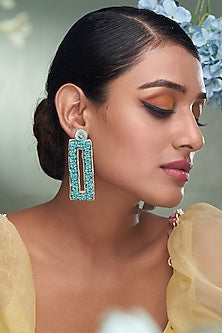 Green Sequins Dangler Earrings