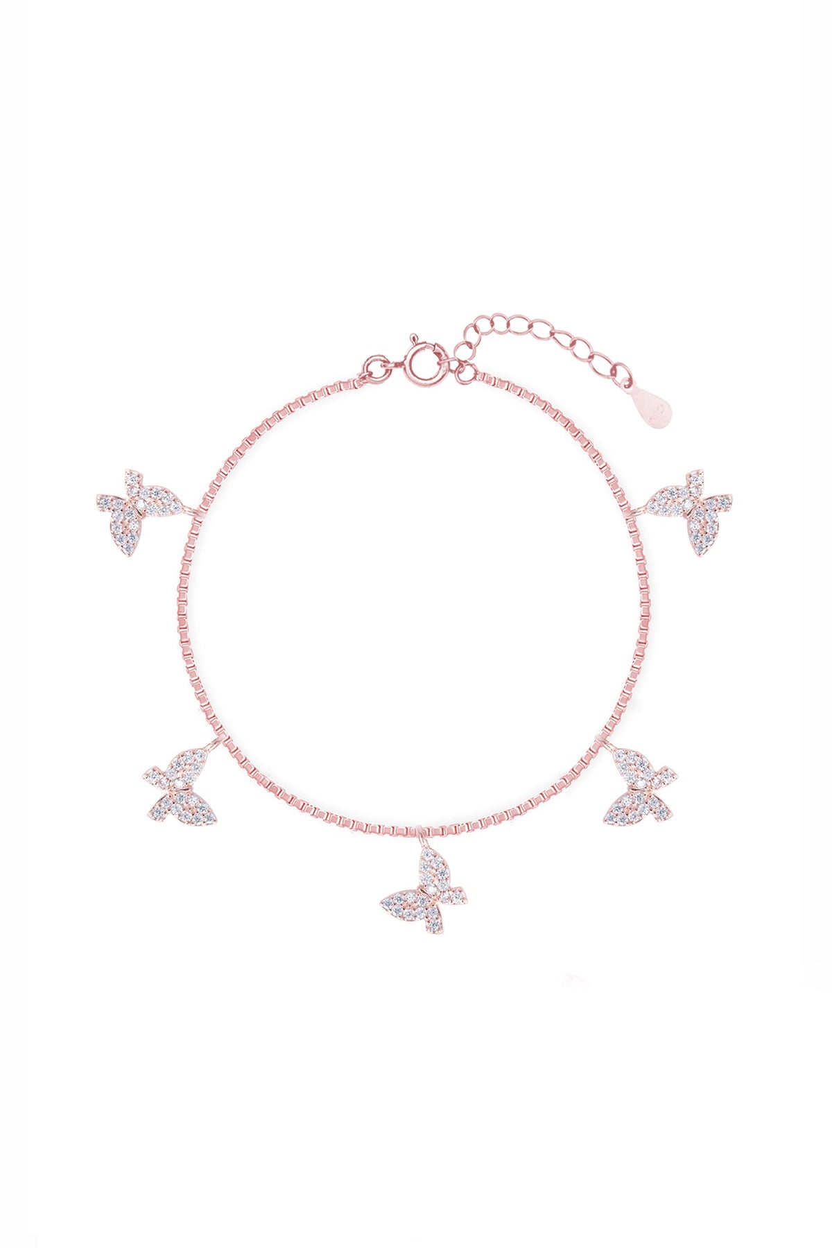 White Zircon Bracelet In Sterling Silver