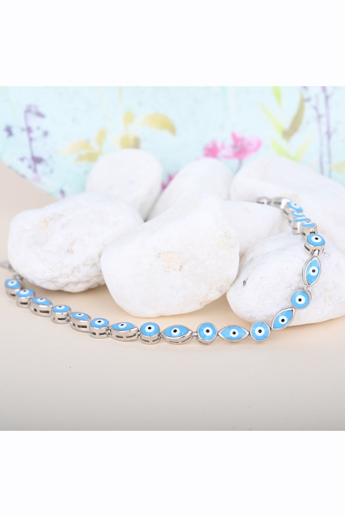 Blue Zircon Guardian Bracelet In Sterling Silver