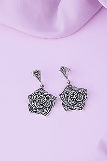 Silver Finish Cubic Zirconia Necklace Set In Sterling Silver