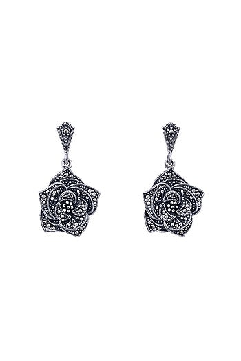 Silver Finish Cubic Zirconia Necklace Set In Sterling Silver