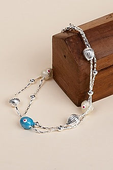 Silver Finish Anklet In Sterling Silver