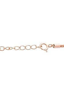 Rose Gold Finish Pearl Bracelet In Sterling Silver
