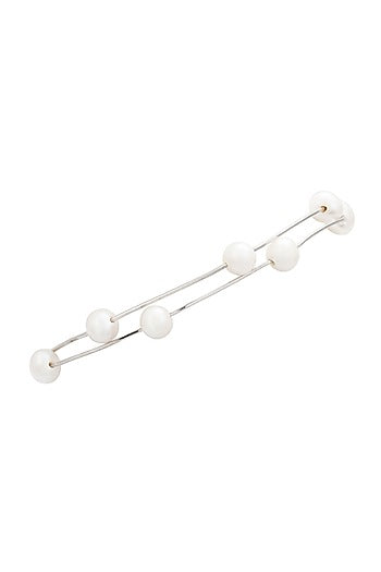 White Finish Pearl Bracelet In Sterling Silver