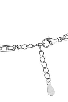 White Finish Zircon Bracelet In Sterling Silver