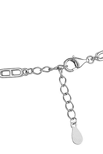 White Finish Zircon Bracelet In Sterling Silver