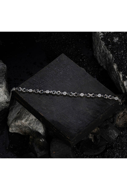 White Finish Zircon Bracelet In Sterling Silver