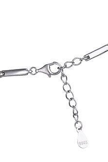 White Finish Zircon Bracelet In Sterling Silver