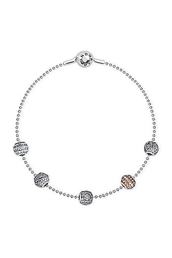White Finish CZ Bracelet In Sterling Silver