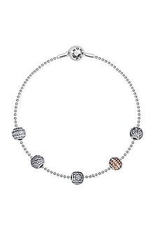White Finish CZ Bracelet In Sterling Silver