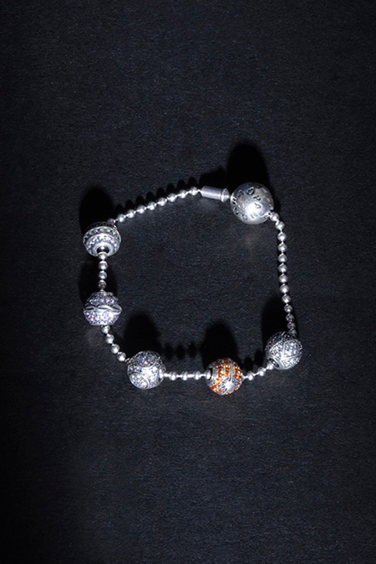 White Finish CZ Bracelet In Sterling Silver