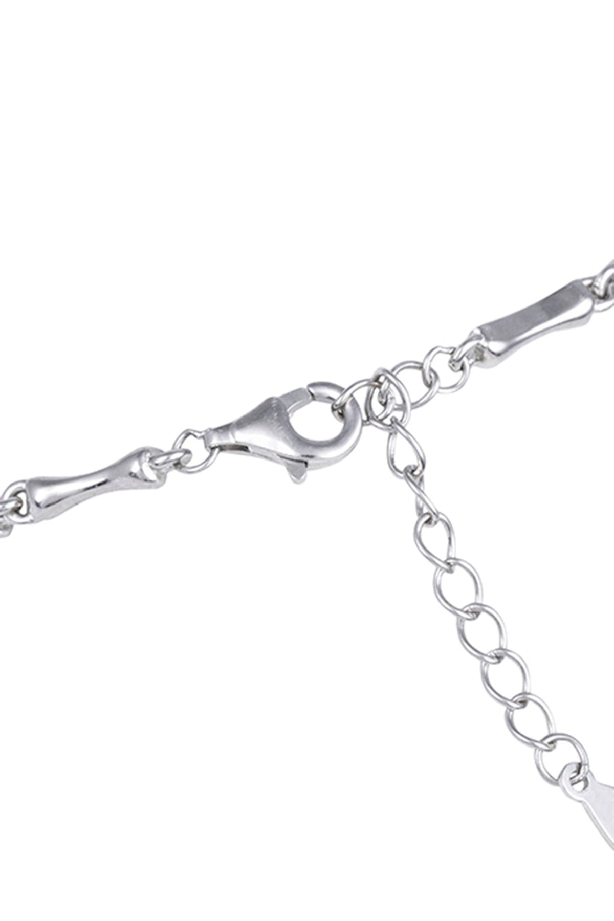White Finish Zircon Bracelet In Sterling Silver