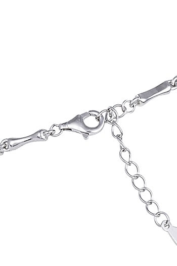 White Finish Zircon Bracelet In Sterling Silver