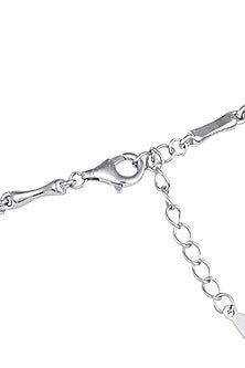 White Finish Zircon Bracelet In Sterling Silver