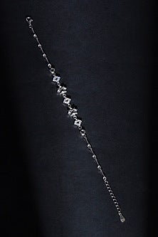 White Finish Zircon Bracelet In Sterling Silver