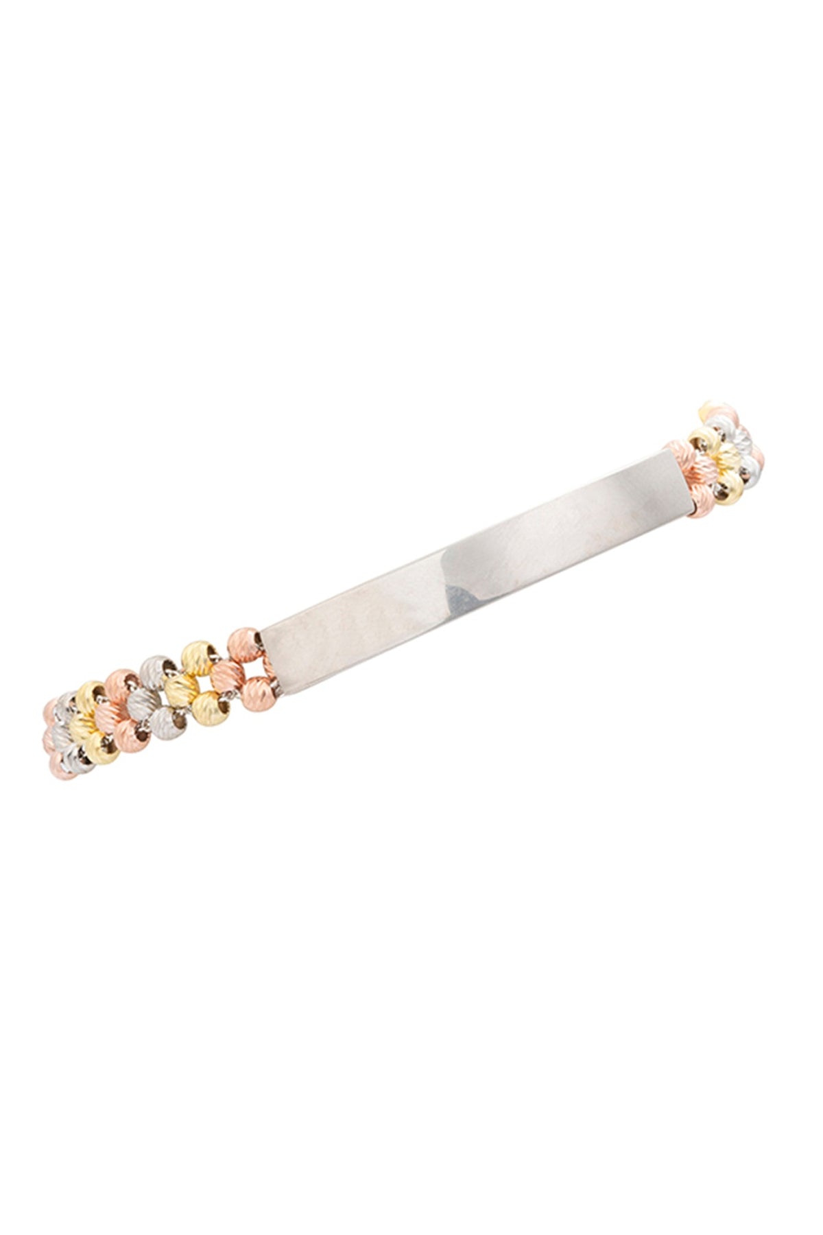 Two-Tone Finish Zircon Bracelet In Sterling Silver
