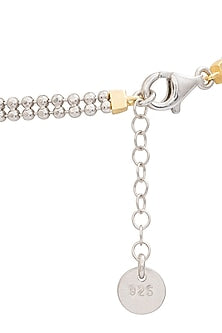 Two-Tone Finish Zircon Bracelet In Sterling Silver