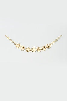 Gold Finish White Imitation Kundan Matha Patti