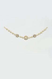 Gold Finish White Imitation Kundan Matha Patti