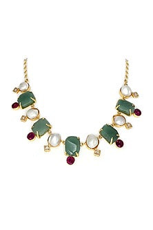 Gold Finish Freshwater Pearl Necklace