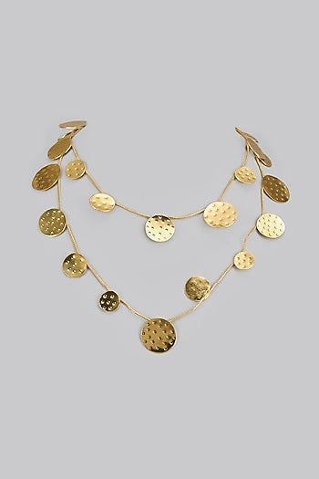 Gold Finish Layered Necklace