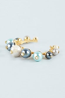 Gold Finish Pearl Cuff