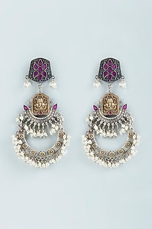 Antique Two Tone Finish Earrings