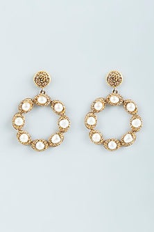 Gold Finish Freshwater Pearl Earrings