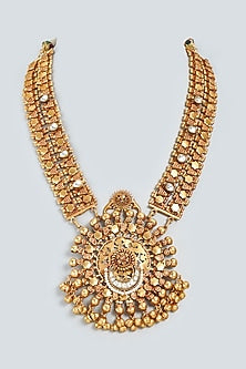 Gold Finish Long Necklace