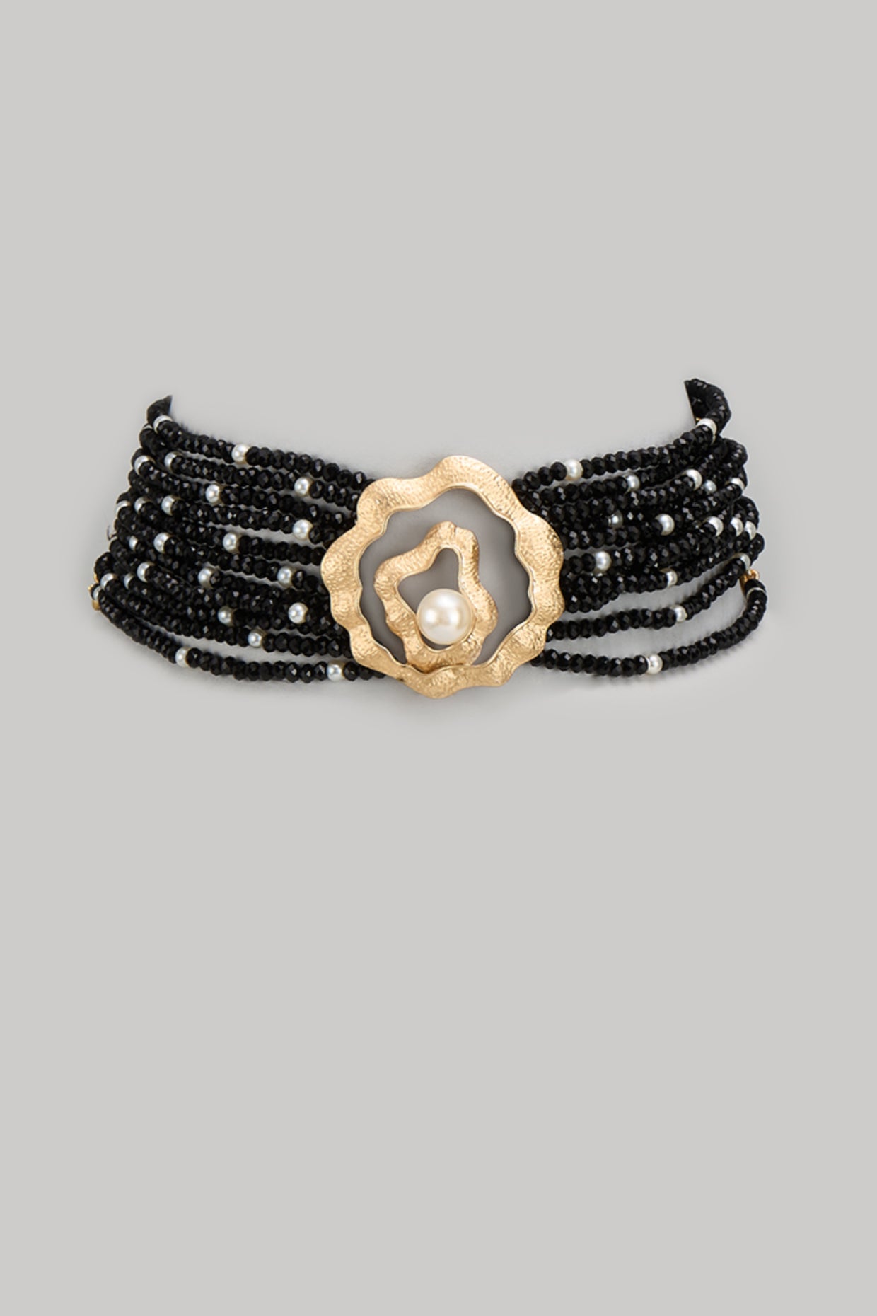 Gold Finish Kundan Polki Choker Necklace