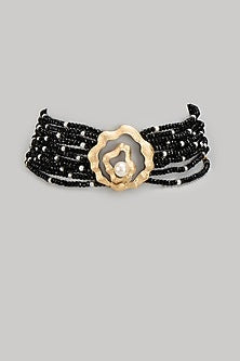 Gold Finish Kundan Polki Choker Necklace