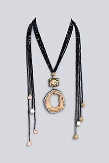 Two Tone Finish Beaded Necklace