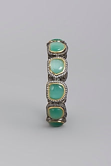 Black Rhodium Finish Zircon Bangle