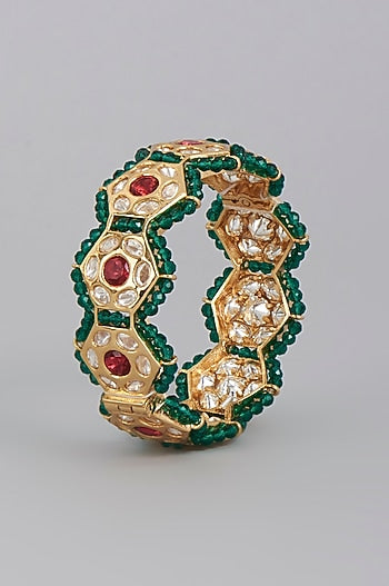 Gold Finish Meenakari Bangle