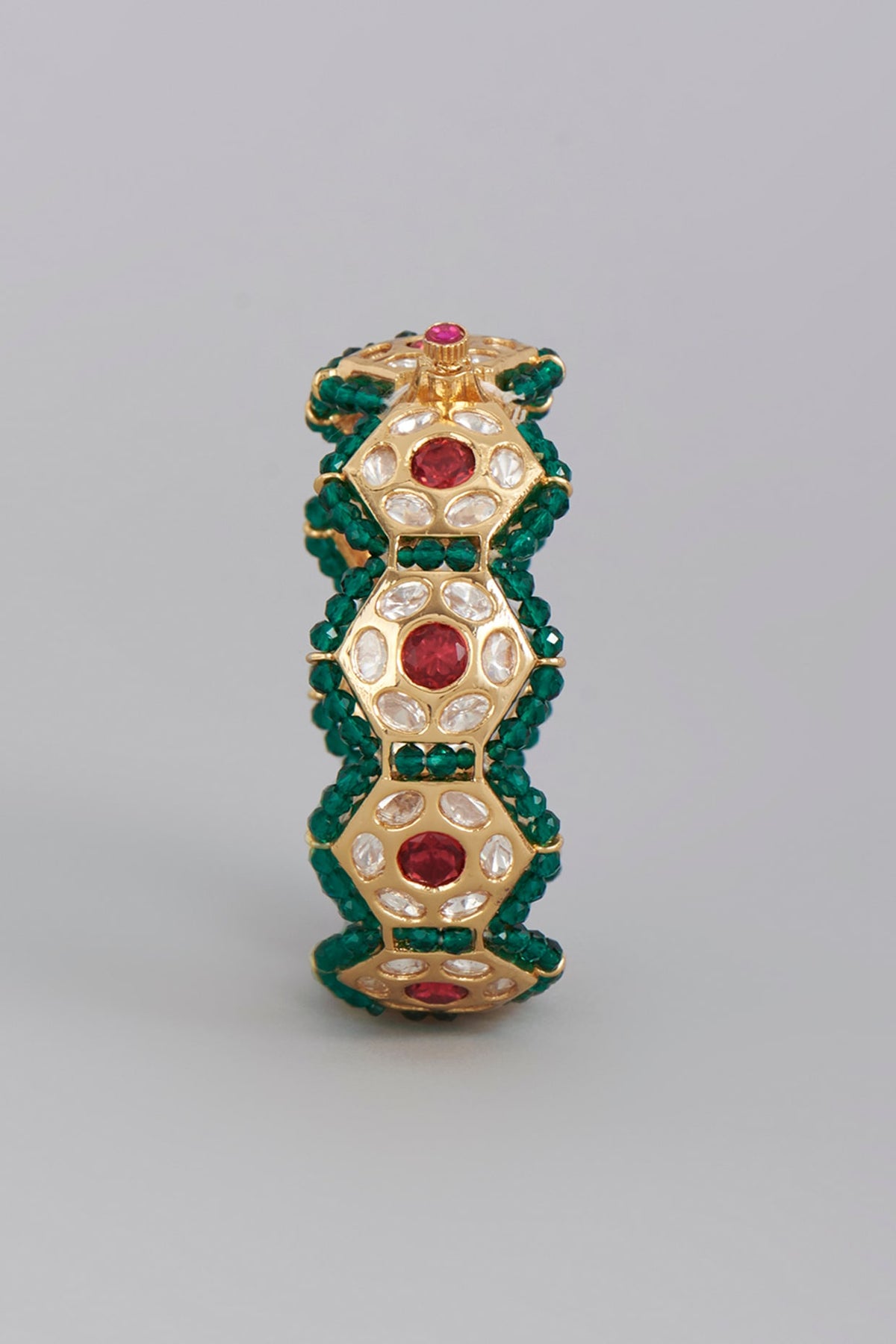 Gold Finish Meenakari Bangle