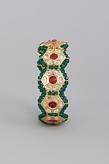 Gold Finish Meenakari Bangle