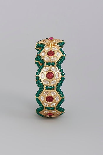 Gold Finish Meenakari Bangle