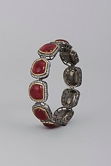 Black Rhodium Finish Zircon Bangle