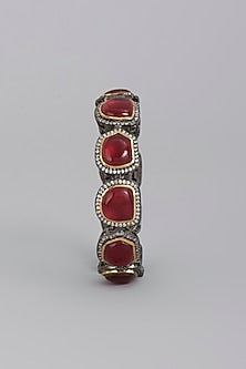 Black Rhodium Finish Zircon Bangle