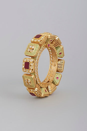 Gold Finish Brass Bangle