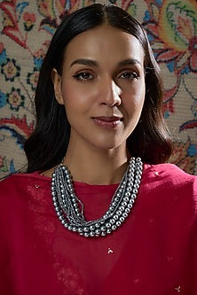 White Finish Shell Pearls Necklace