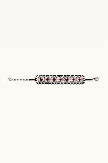 White Rhodium Finish Cubic Zirconia Bracelet