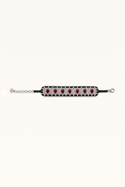 White Rhodium Finish Cubic Zirconia Bracelet