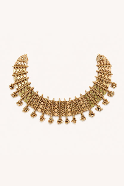 Gold Finish Temple Necklace Set