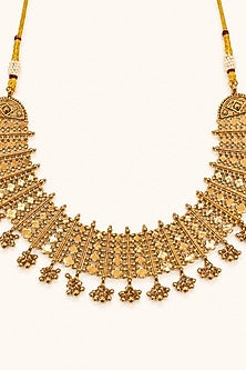 Gold Finish Temple Necklace Set