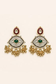 Two-Tone Finish Kundan Polki Necklace Set