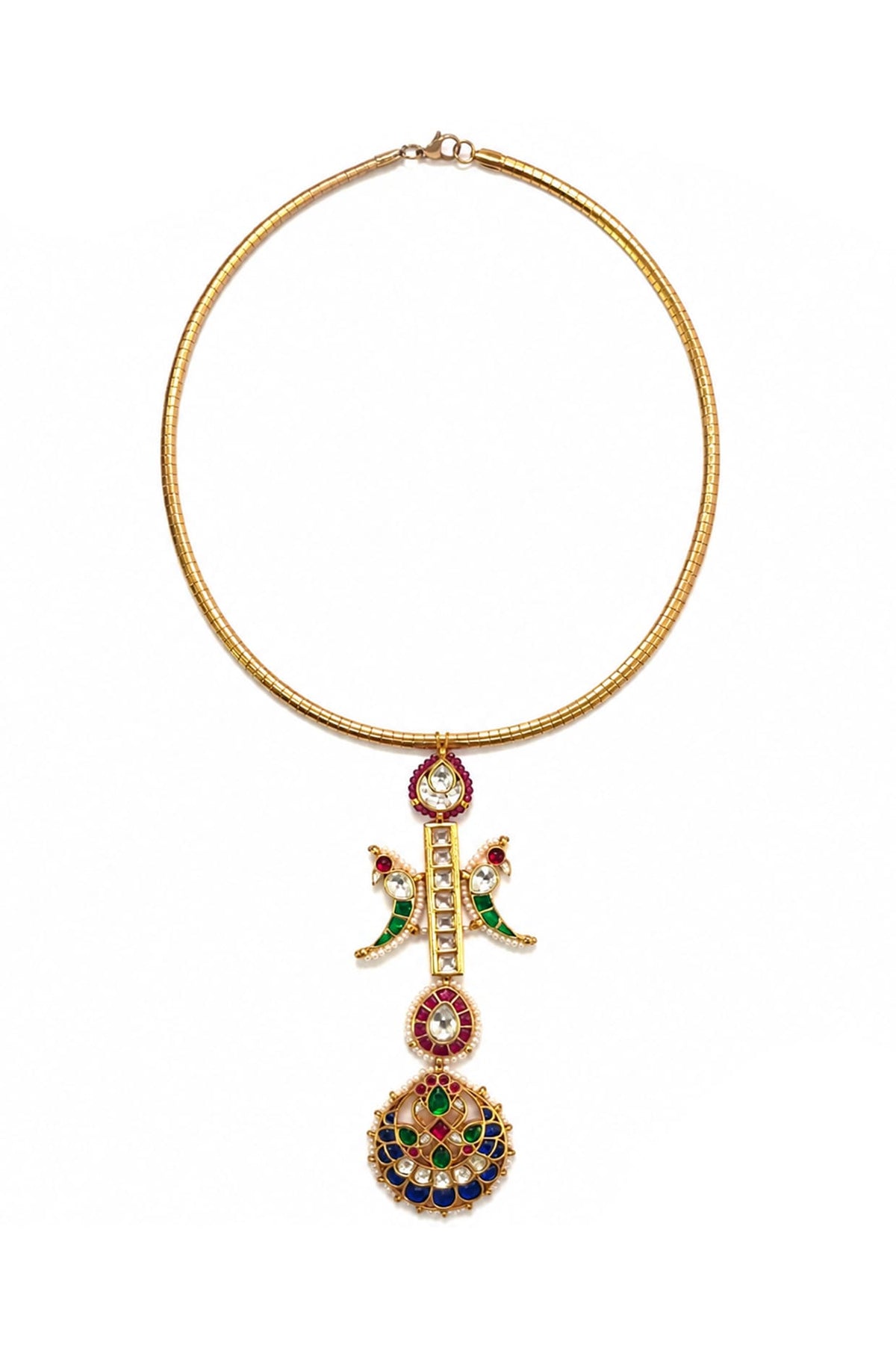 Gold Finis Imitation Polki Necklace