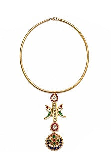 Gold Finis Imitation Polki Necklace