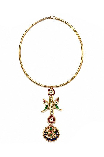 Gold Finis Imitation Polki Necklace